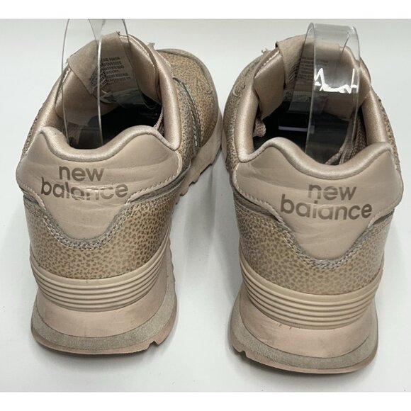 New Balance 574 Shoes Sneakers Womens Size 9 Champaign Pink Metallic WL574SOJ - Picture 5 of 9